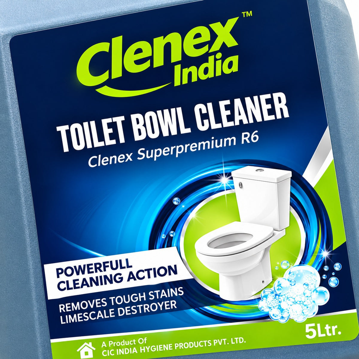 Clenex India Toilet Bowl Cleaner – Superpremium R6 (5 Litre)