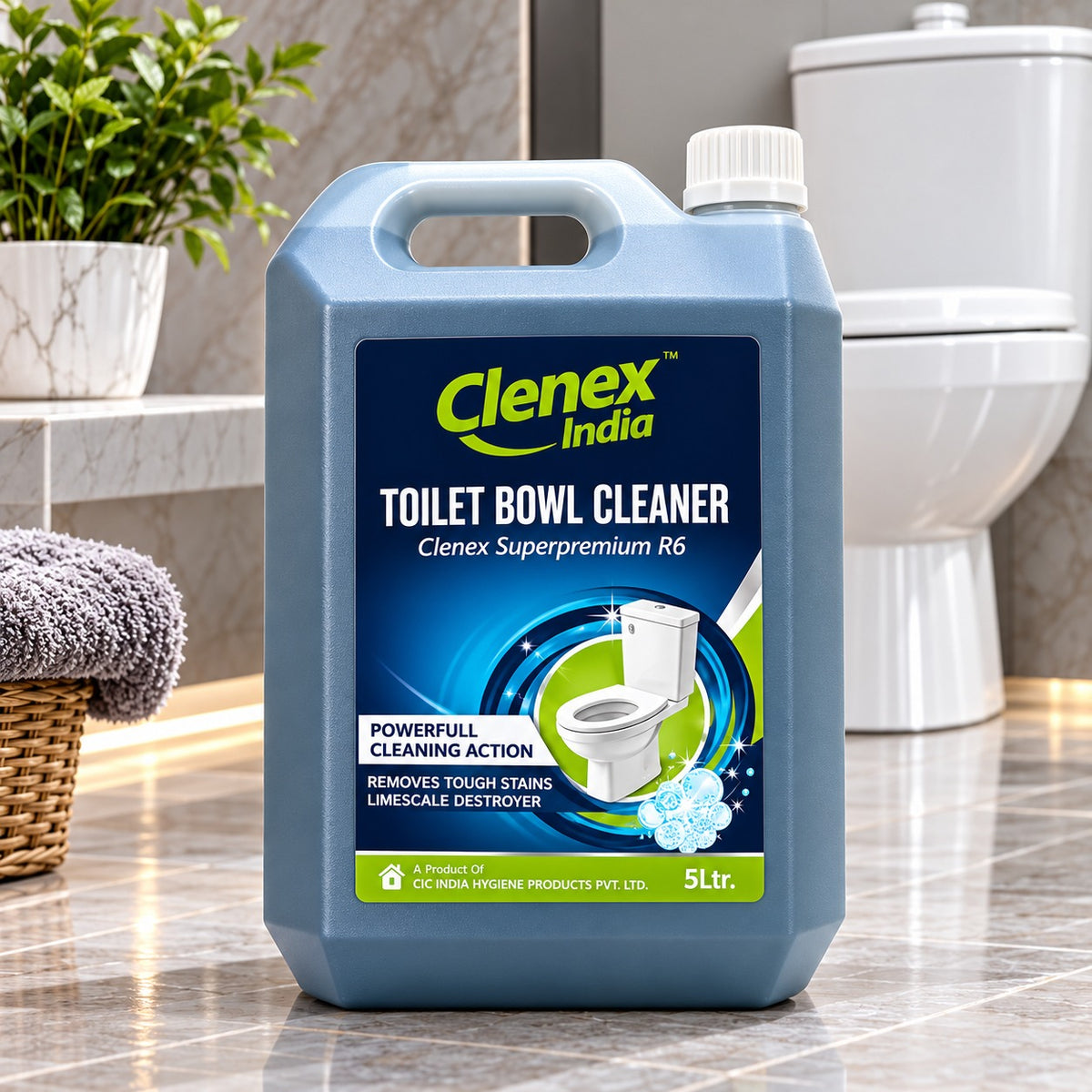 Clenex India Toilet Bowl Cleaner – Superpremium R6 (5 Litre)