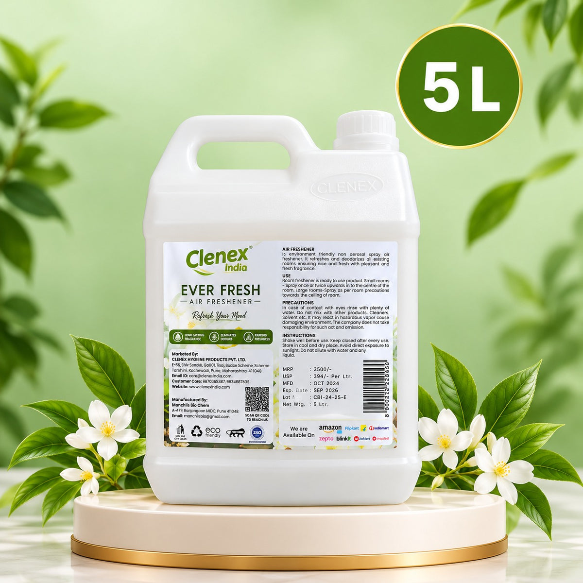 Clenex India Ever Fresh Air Freshener 5L