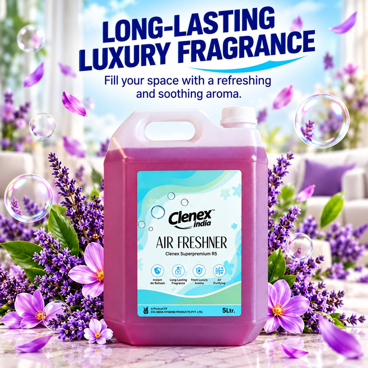 Clenex India Superpremium R5 Air Freshner 5L