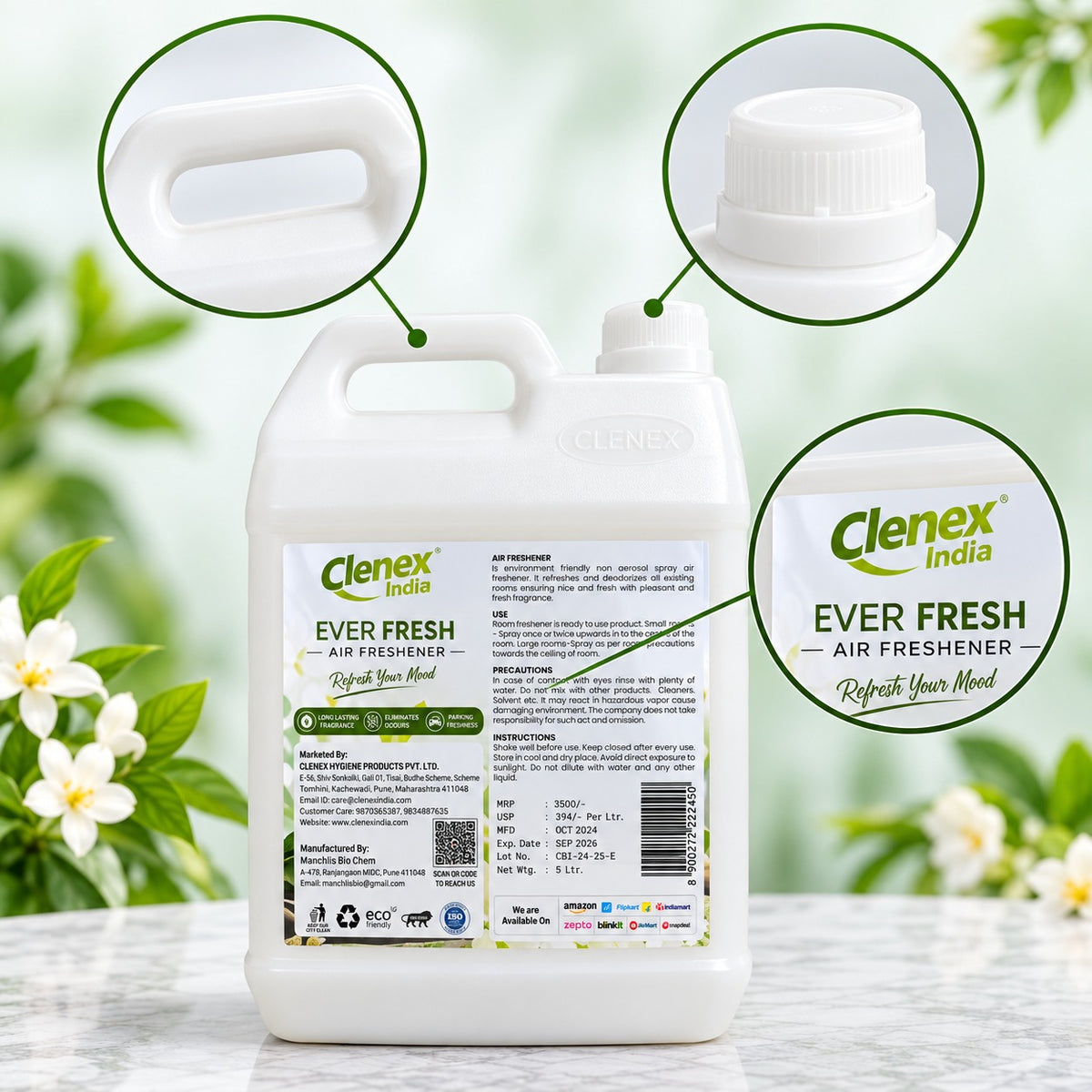 Clenex India Ever Fresh Air Freshener 5L